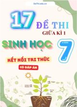 Tuyển tập 17 Đề thi giữa Kì 1 môn Sinh Học 7 sách Kết Nối Tri Thức (Kèm đáp án)